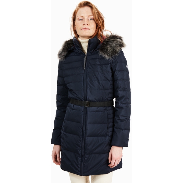Timberland Women's Quilted Hooded Long Down Jacket - Outdoorkit
